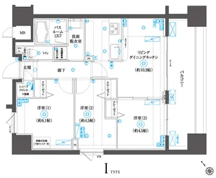 フェニックスヨコハマスクエア【7階】の間取り