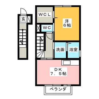 セジュールアマンド【2階】の間取り