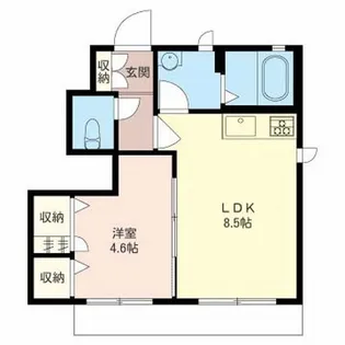 ラッシーパルA【1階】の間取り