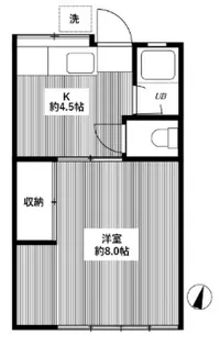 ハイム宮仲【1階】の間取り