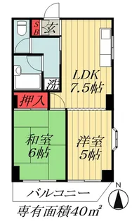 セゾンド船橋【2階】の間取り