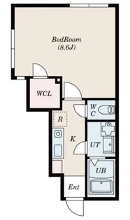 プラチナフォルム東中野【1階】の間取り
