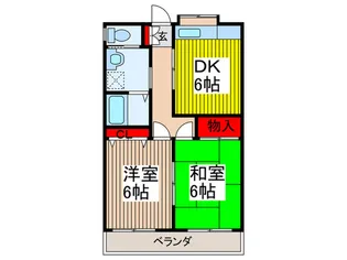 コ-ポ翡翠【2階】の間取り