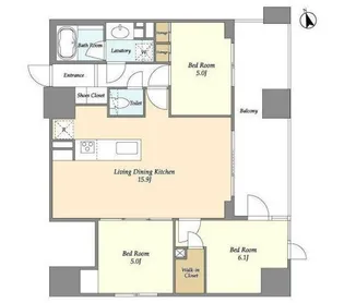 KDXレジデンス八丁堀【5階】の間取り