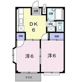 ウッディハイツ【1階】の間取り
