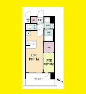 セレニテ十三ミラク【10階】の間取り