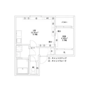 Coco Cat 岩塚【2階】の間取り