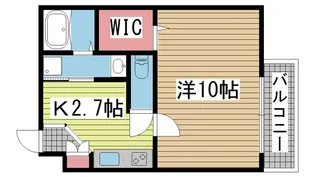 クレール三ノ宮【2階】の間取り