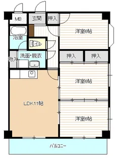 古田ビル【3階】の間取り