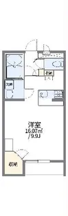 レオパレスフルーハイツ【1階】の間取り