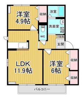 ヴィヴァーチェB【2階】の間取り