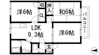 ネオアーバンコートー【1階】の間取り