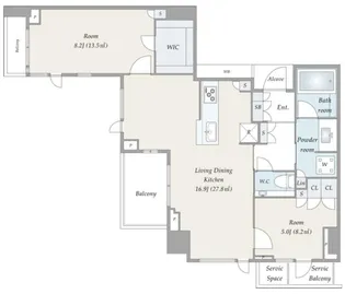 プラウド虎ノ門【17階】の間取り