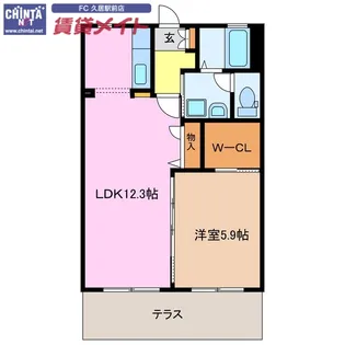 ヴァンテージI【1階】の間取り