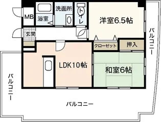 エラーヴル楽々園【8階】の間取り
