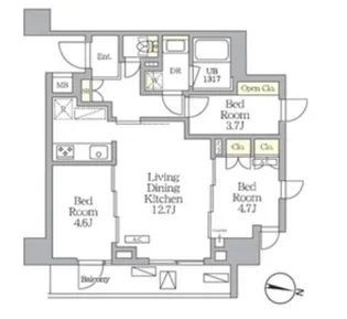 NOGATA RESIDENCE【2階】の間取り