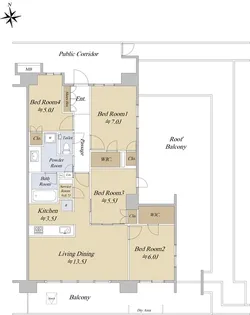 プラウドシティ吉祥寺【6階】の間取り