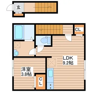 リアーレ新田【2階】の間取り
