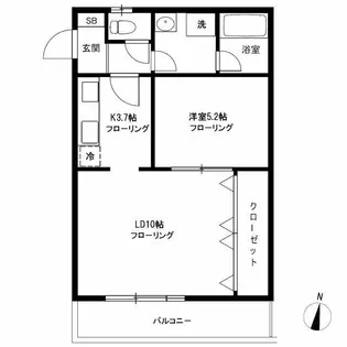 メゾンドラフィネ【2階】の間取り