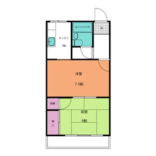 ヤマヒロハイツ【2階】の間取り