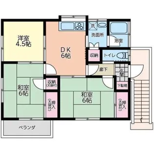 伏見鳶尾アパート【2階】の間取り