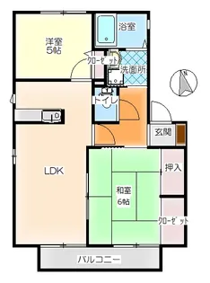 シャーメゾン伊佐江A棟【2階】の間取り