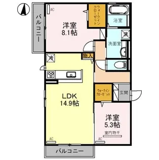 アーバンクロス【1階】の間取り
