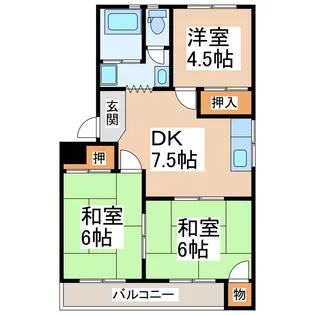 帯山ビル【4階】の間取り