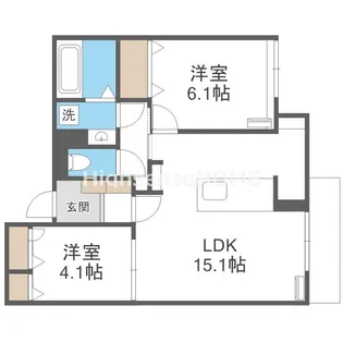 スペチアーレ城北公園【1階】の間取り