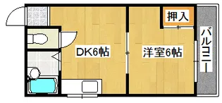 コーポ平野上町【3階】の間取り