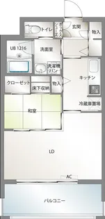 エンクレストベイ天神東【3階】の間取り