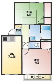 エクレールフタバ【2階】の間取り