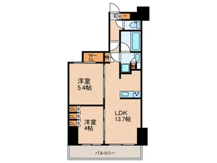 ルフォンプログレ志村坂上【4階】の間取り