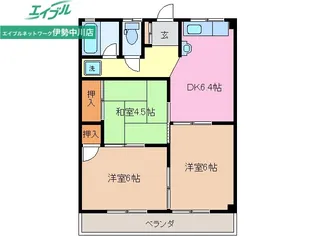 三井ハイツ【2階】の間取り