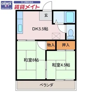 ハイツKT【1階】の間取り
