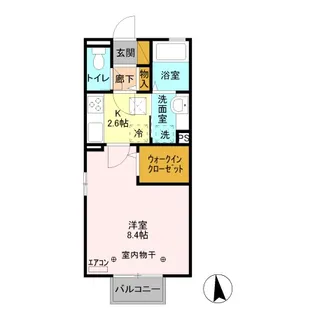 オプティマール B【1階】の間取り