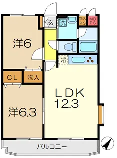 ウィングス港南中央10【3階】の間取り