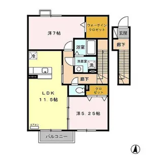 フルール【2階】の間取り