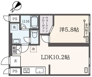 チェリーハイツ諏訪A【1階】の間取り