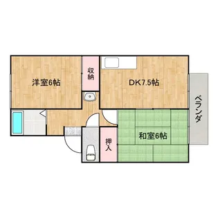フジイコーポ【1階】の間取り