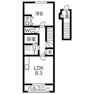 ロンコリーヌ長町【2階】の間取り