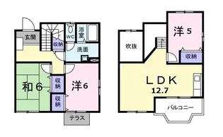 シャン・ド・フルール【1階】の間取り