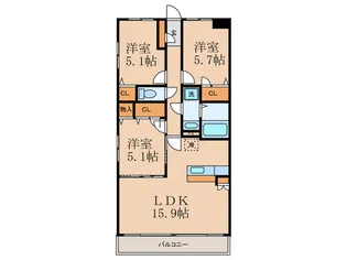 NextLifeOhiraki3-8b【5階】の間取り