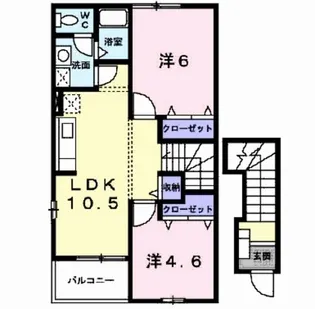 リバティハウスII【2階】の間取り