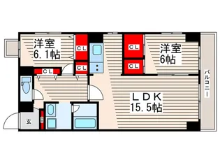 クレール南葛西【1階】の間取り