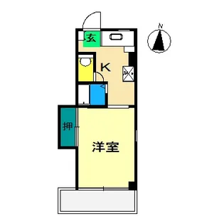 バレーベア北新田【3階】の間取り