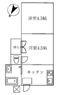 初平ハイツ【2階】の間取り