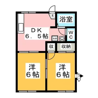 プレジール西勝山【1階】の間取り