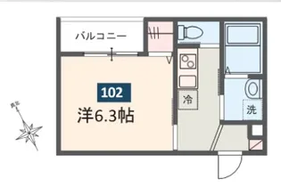 MELDIA行徳II【1階】の間取り