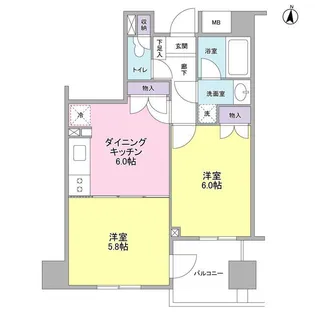 K’s新中野【8階】の間取り
